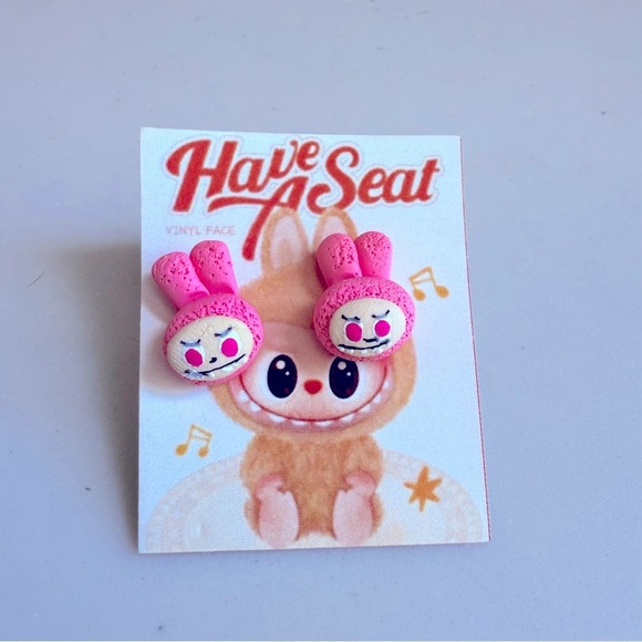 NWOT 1 Handmade Labubu SS Earrings - Picture 2 of 7